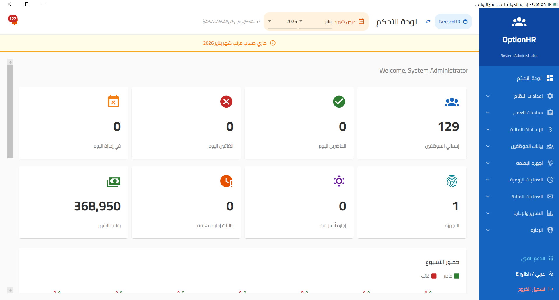 OptionHR Dashboard